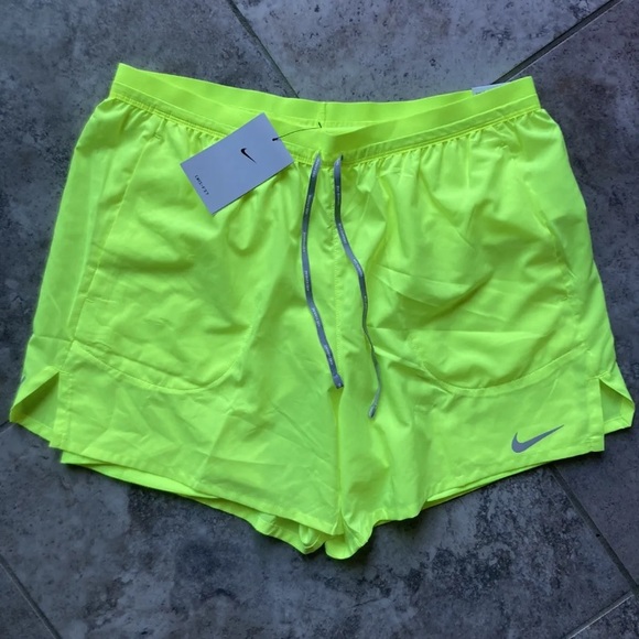 Nike Men’s Flex Stride 2 in 1 Running 5” Shorts Volt Reflective CJ5467-702 XL FC - Picture 1 of 3